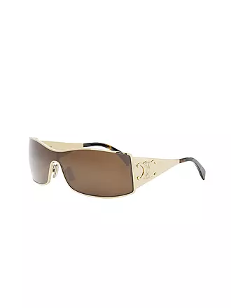 CELINE | Lunettes de soleil masque dorées Maxi Metal Triomphe | 